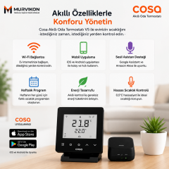Cosa Akıllı Oda Termostatı V5 Kablosuz Kombi Kontrolü