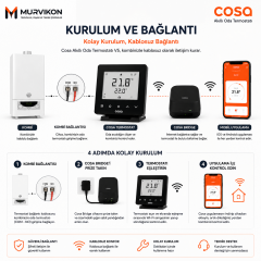 Cosa Akıllı Oda Termostatı V5 Kablosuz Kombi Kontrolü
