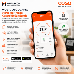 Cosa Akıllı Oda Termostatı V5 Kablosuz Kombi Kontrolü