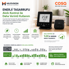 Cosa Akıllı Oda Termostatı V5 Kablosuz Kombi Kontrolü