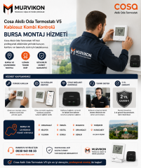 Cosa Akıllı Oda Termostatı Kablosuz Kombi Kontrolü v5 (Beyaz)