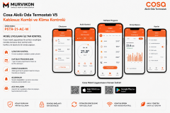 Cosa Akıllı Oda Termostatı Kablosuz Kombi ve Klima Kontrolü v5