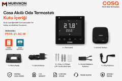 Cosa Akıllı Oda Termostatı Kablosuz Kombi ve Klima Kontrolü v5